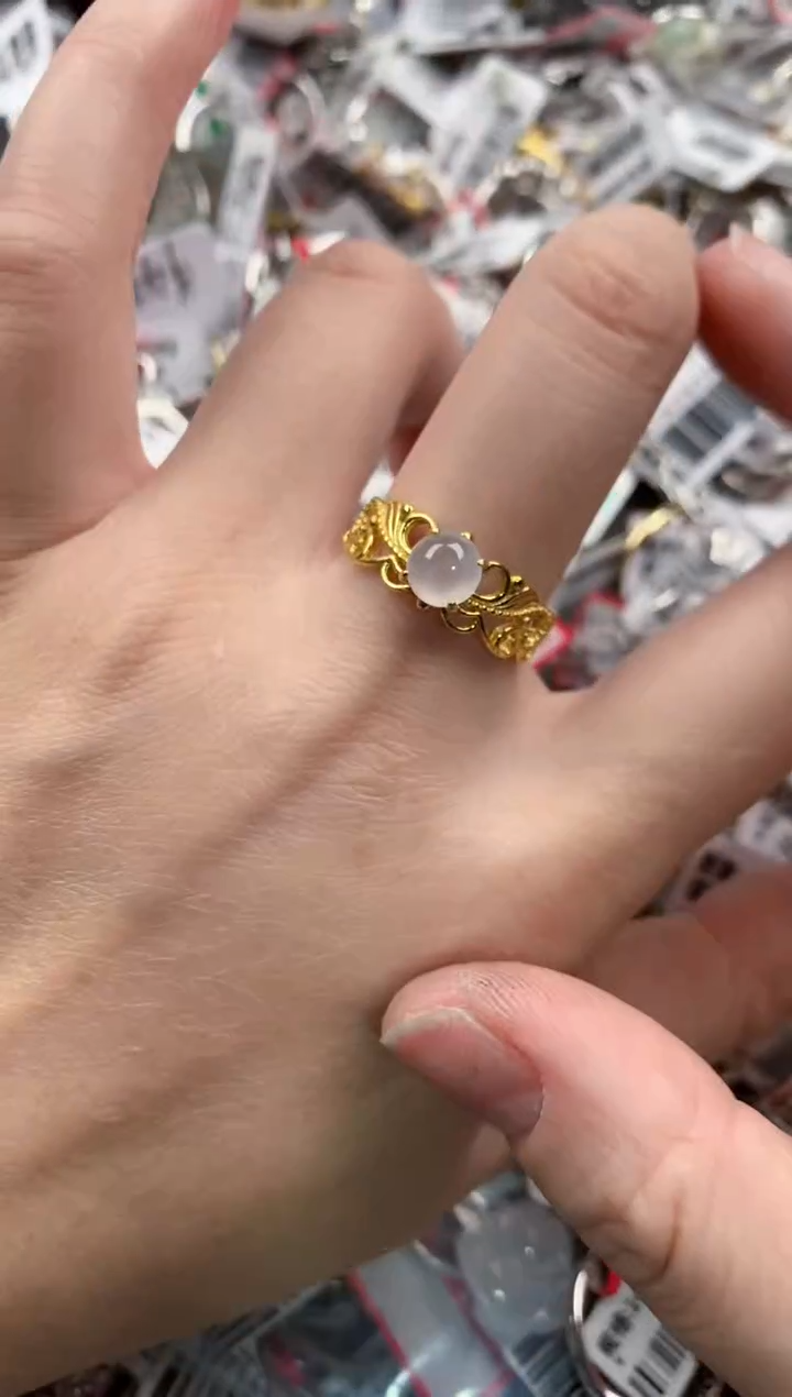 银S925镶嵌戒指翡翠1212---4