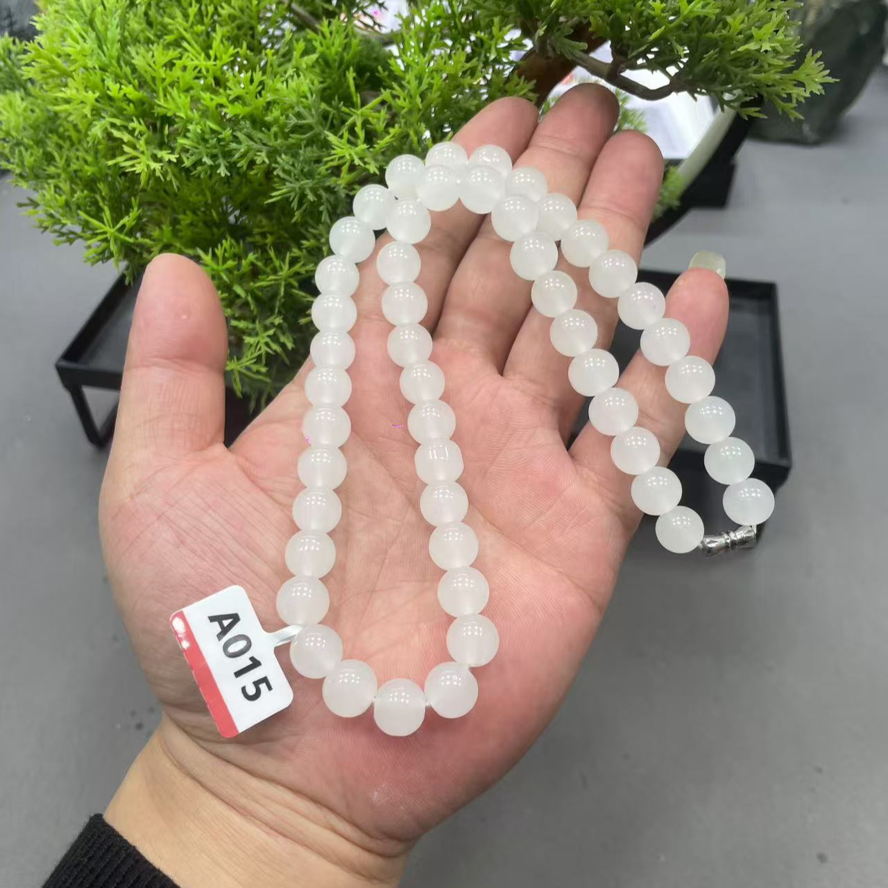 A015和田玉大卡项链