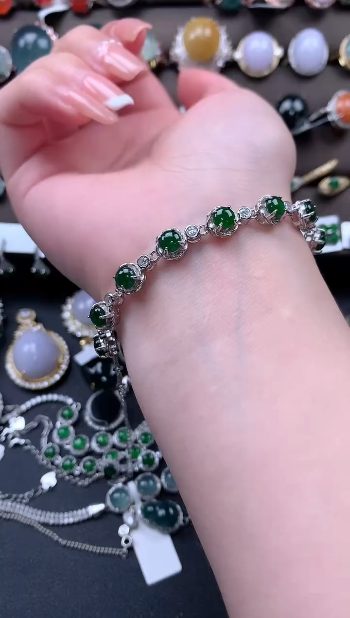 【闪购商品】翡翠戒指银S925镶嵌5254141