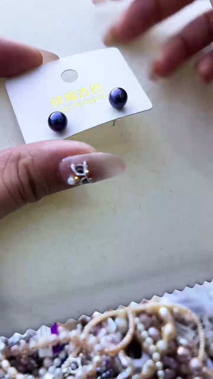 【闪购商品】淡水珍珠耳饰银S925镶嵌3776