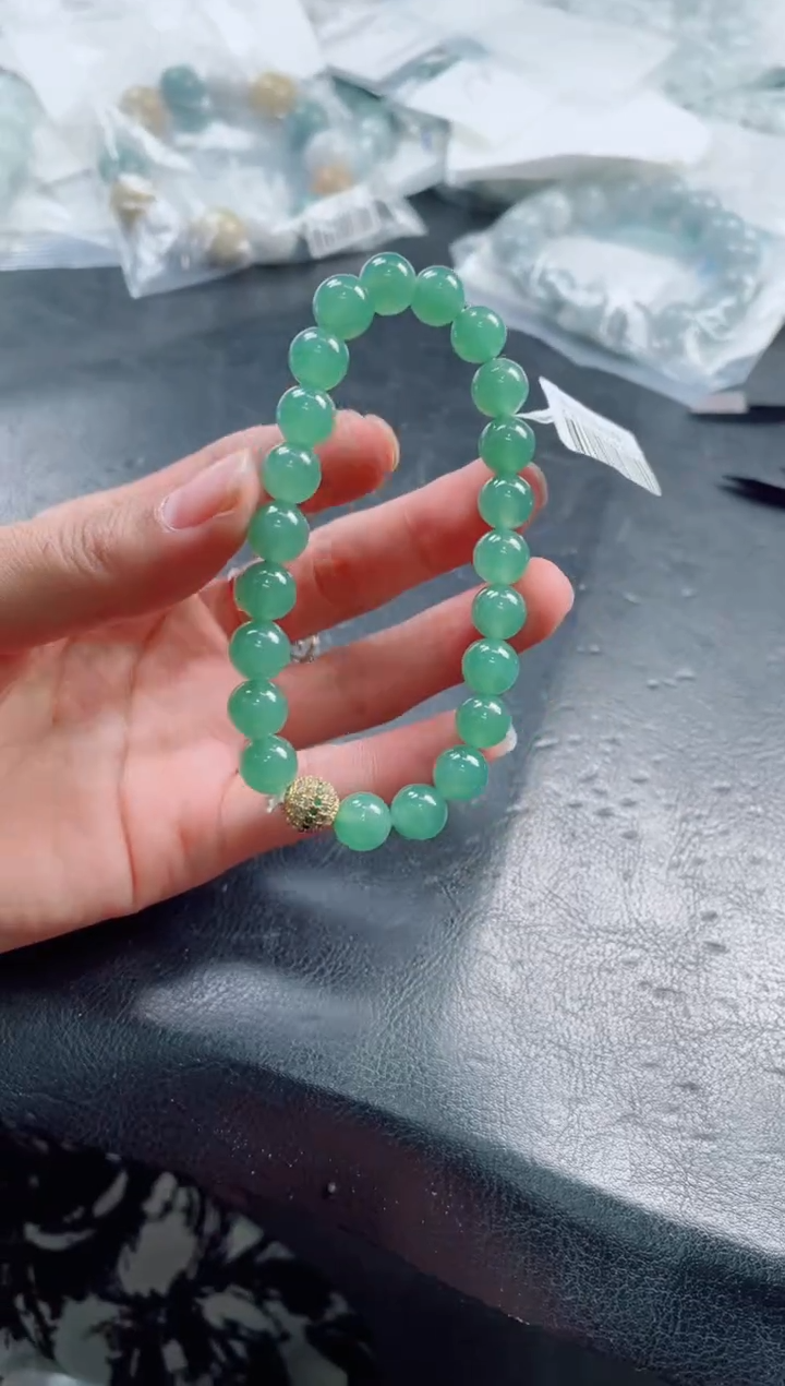 定制翡翠未镶嵌珠串多样性发货