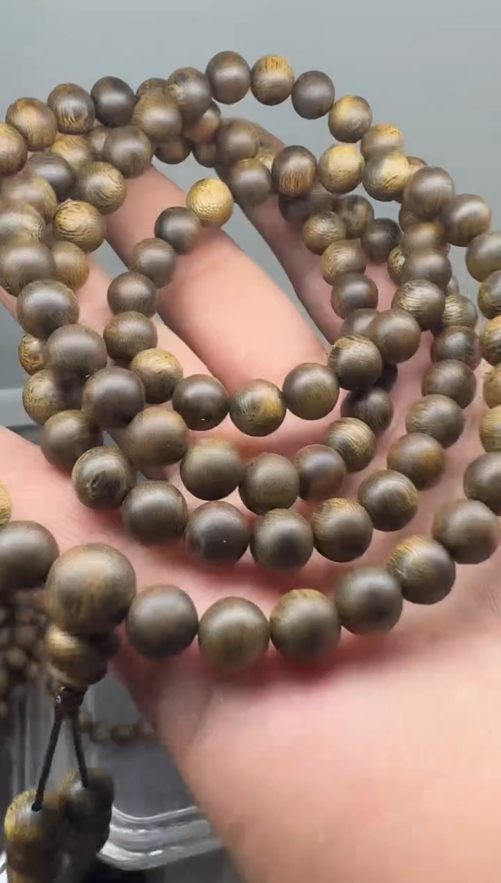 手串沉香奇楠沉香0.8规格多圈27克