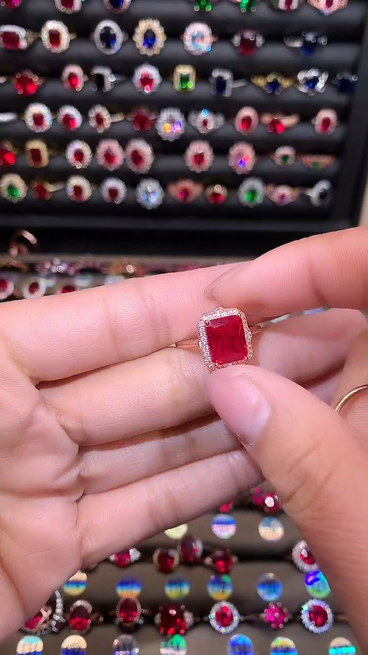 【闪购商品】红宝石戒指银S925镶嵌1