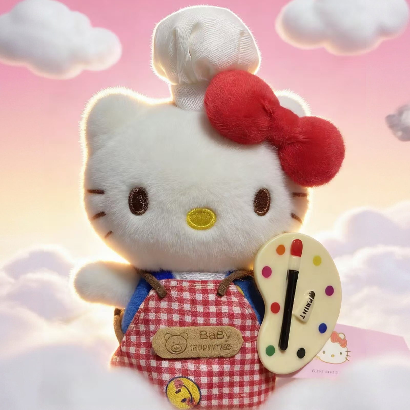 【小画家】三丽鸥kitty可爱毛绒玩具包挂钥匙扣玩偶玩具包挂