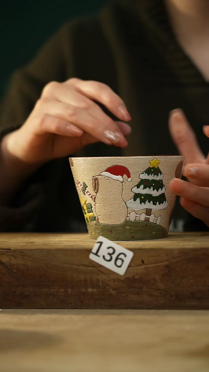 【闪购商品】瓷片设计师款 卡比巴拉手握咖啡杯 风禾