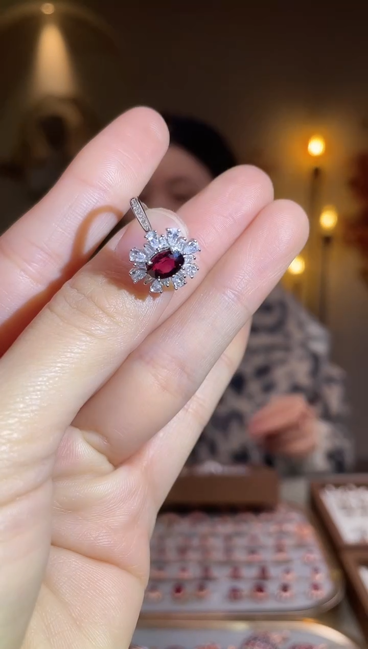 银S925镶嵌手饰碧玺手饰