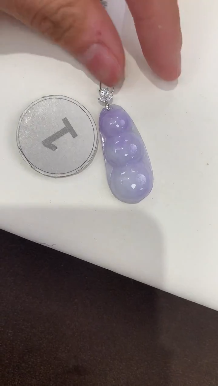 颈饰18K金镶嵌翡翠天然缅甸A货翡翠