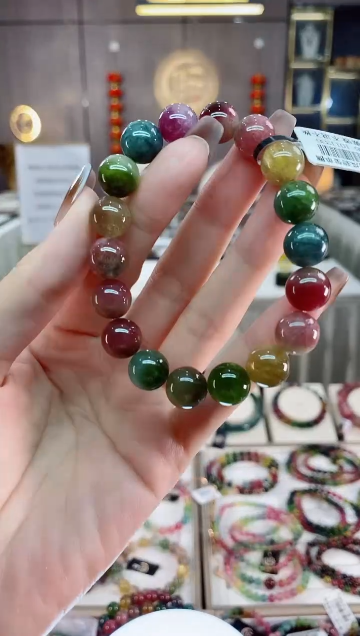 单圈手串10mm+未镶嵌碧玺dan多样性发货一条