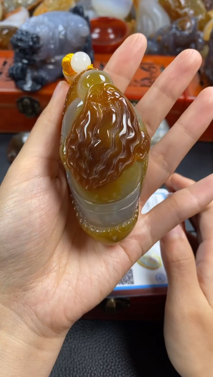 未镶嵌手把玛瑙/玉髓王***?1
