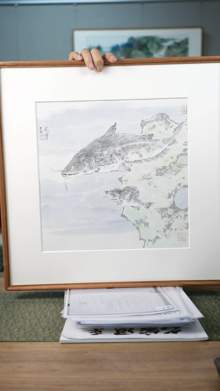 书法协会会员老师带框作品-