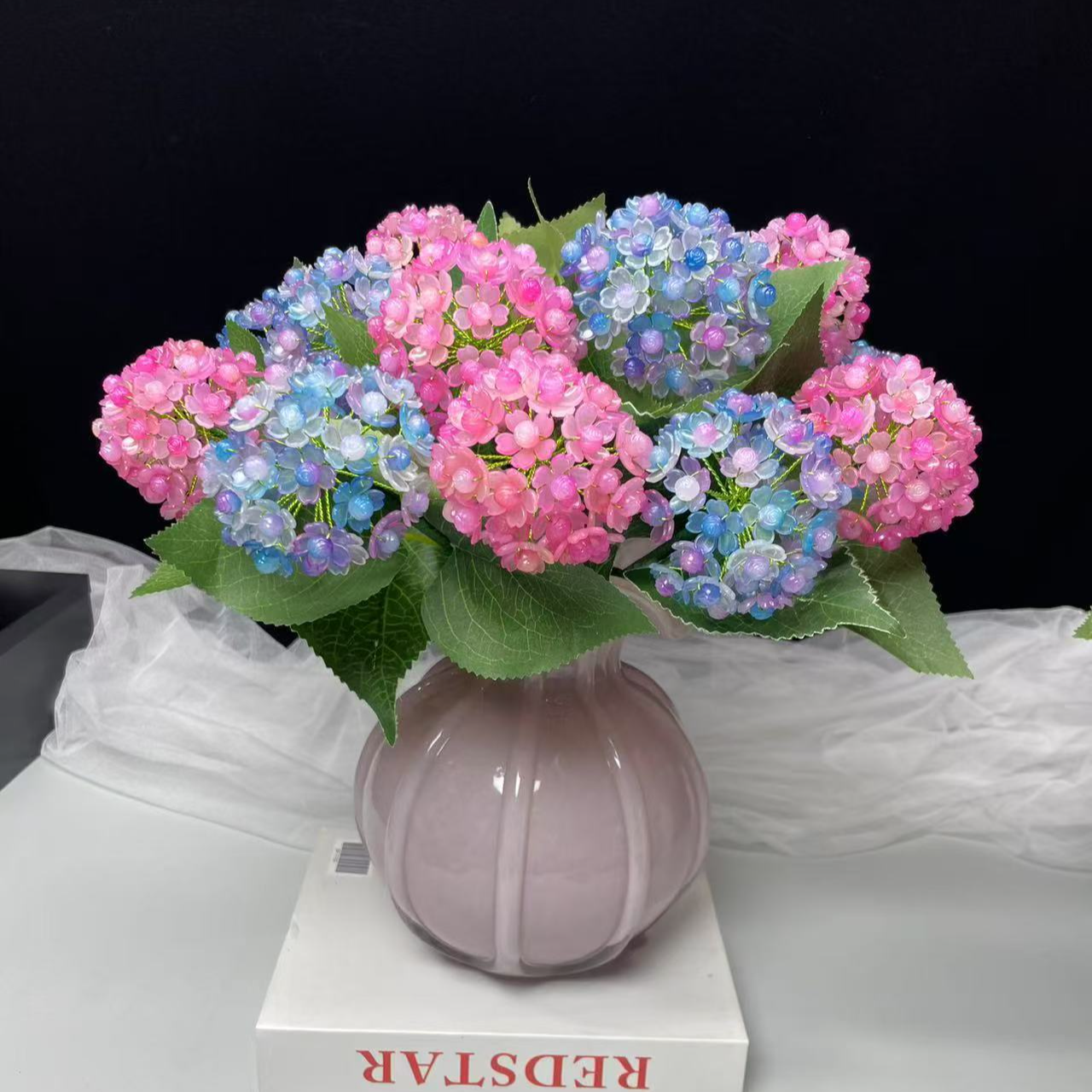 【新品福利】渐变绣球（樱花花瓣版）     手工DIY材料包