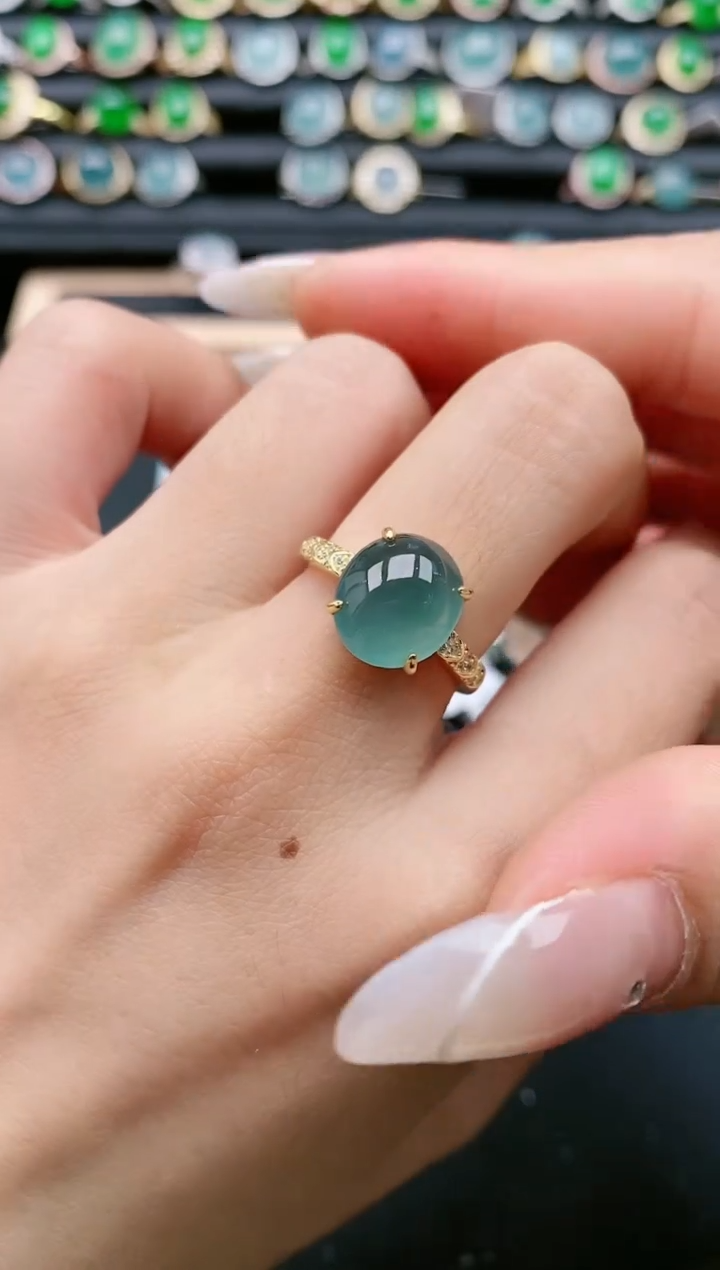 【闪购商品】翡翠戒指银S925镶嵌1111