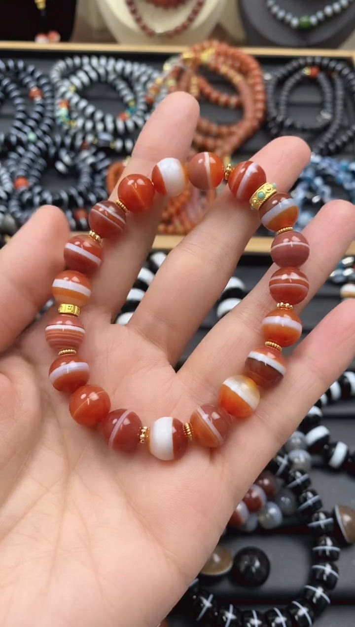 【闪购商品】玛瑙/玉髓手串未镶嵌手串