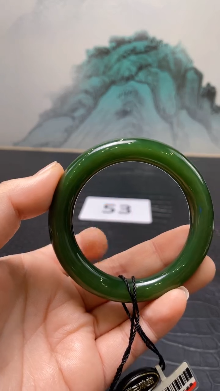 未镶嵌手镯和田玉（碧玉）苗****?53+