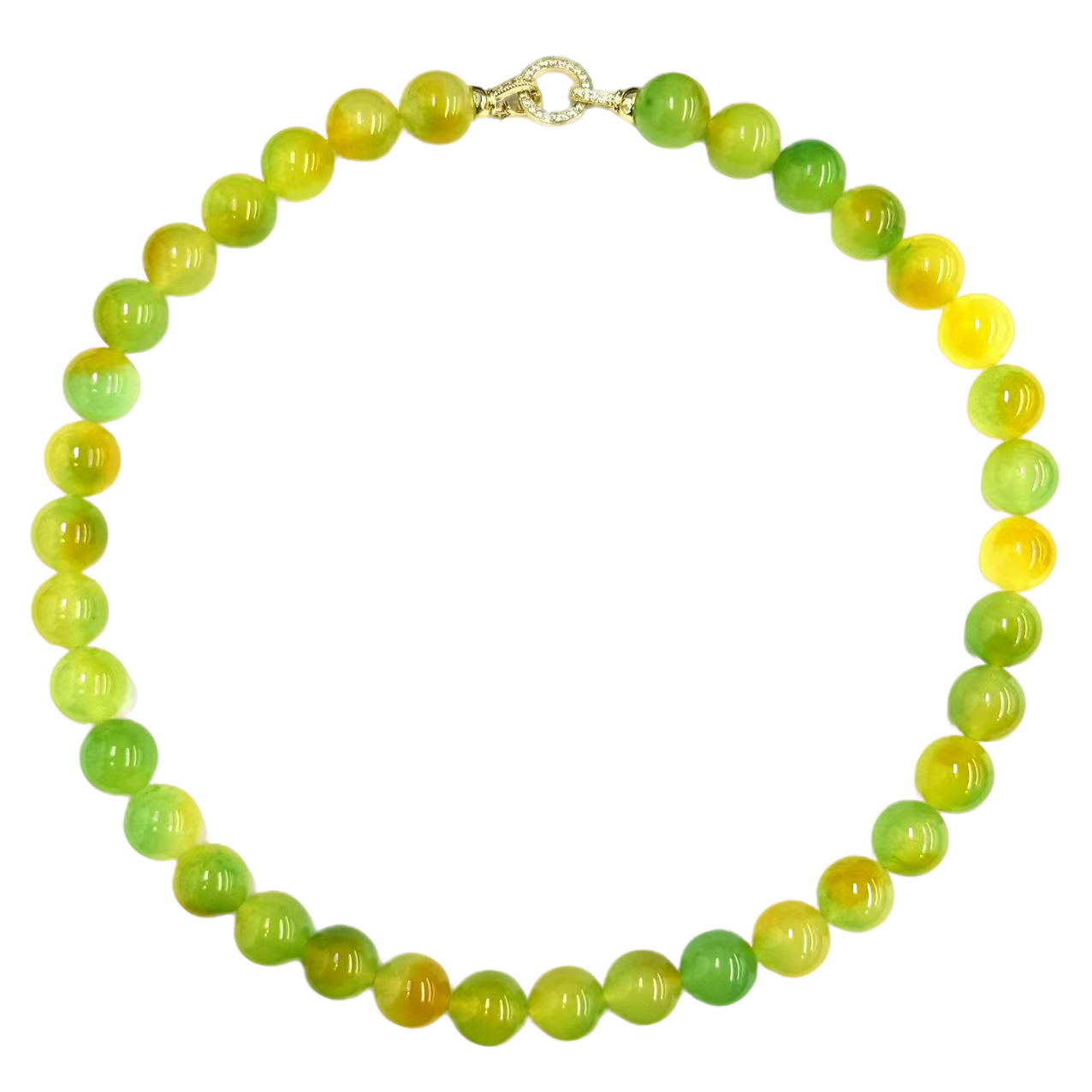 x807-国风气质设计款翠青冰魄玛瑙圆珠毛衣链-赠礼盒