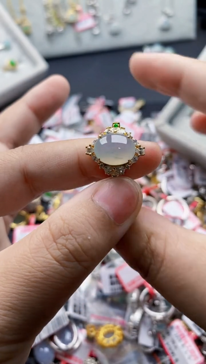 翡翠戒指银S925镶嵌99999999   4