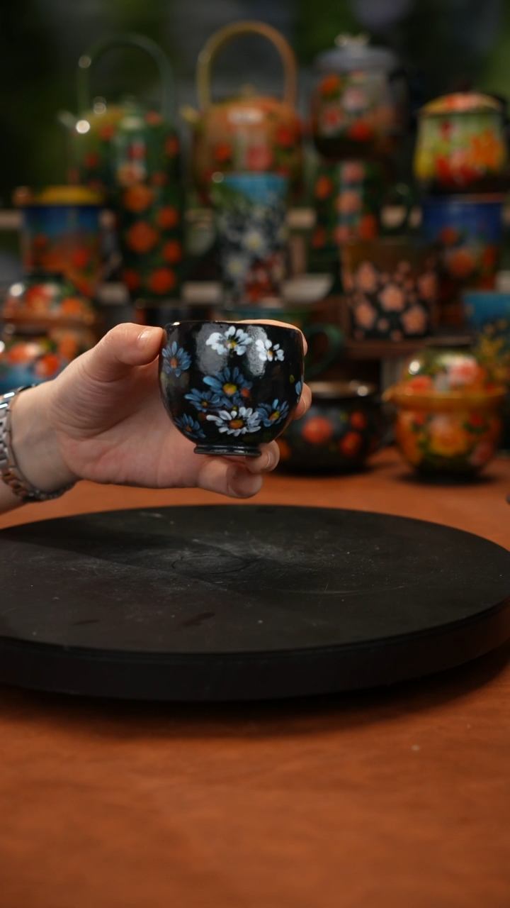 紫砂油画手绘釉下彩1