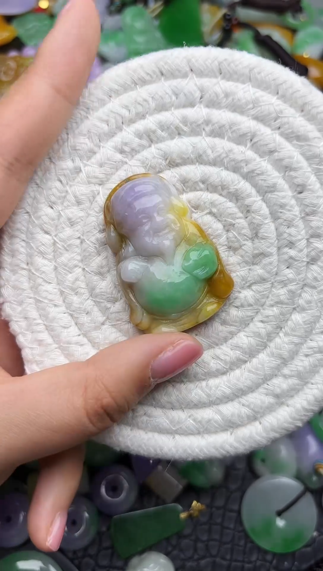 颈饰未镶嵌翡翠缅甸翡翠吊坠