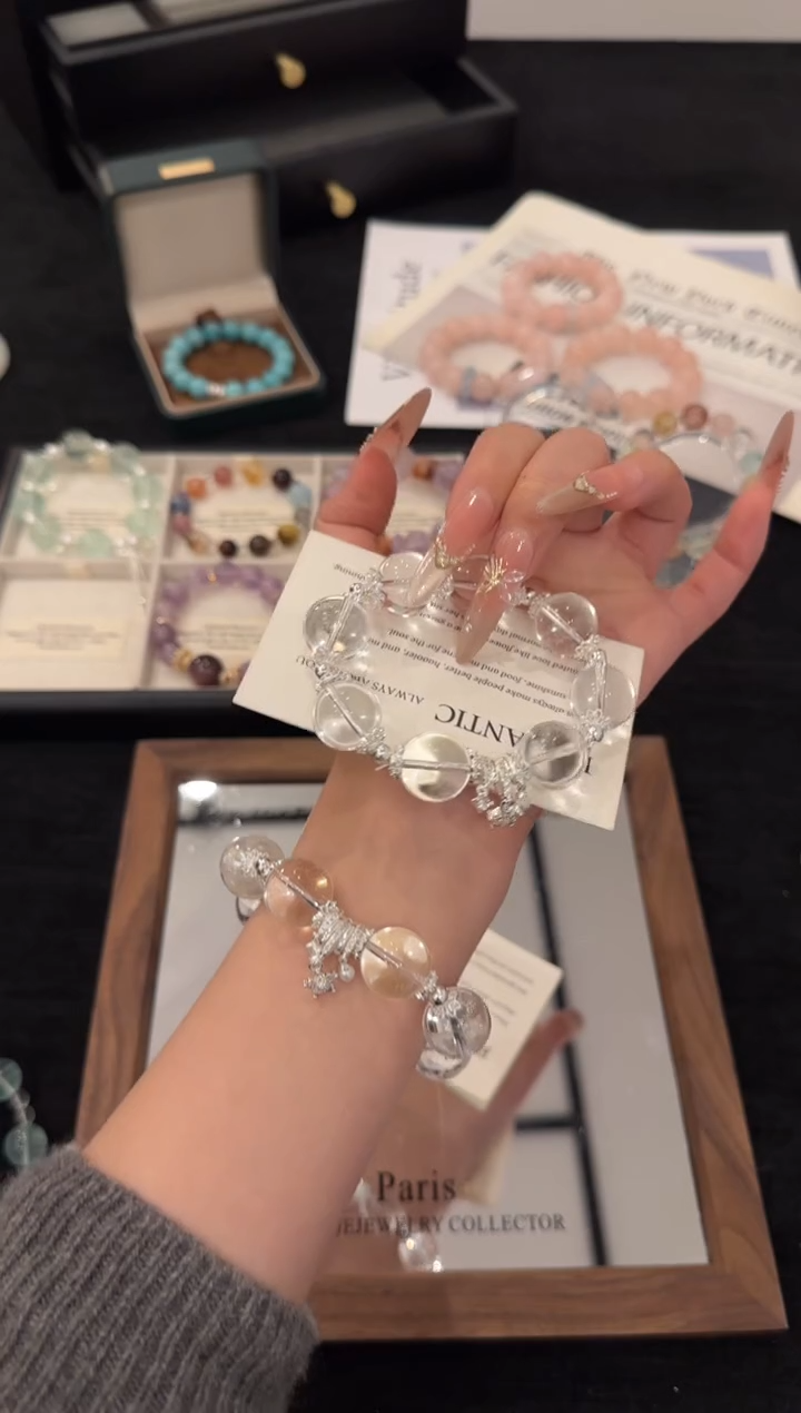 合金手链水晶白水晶x3465