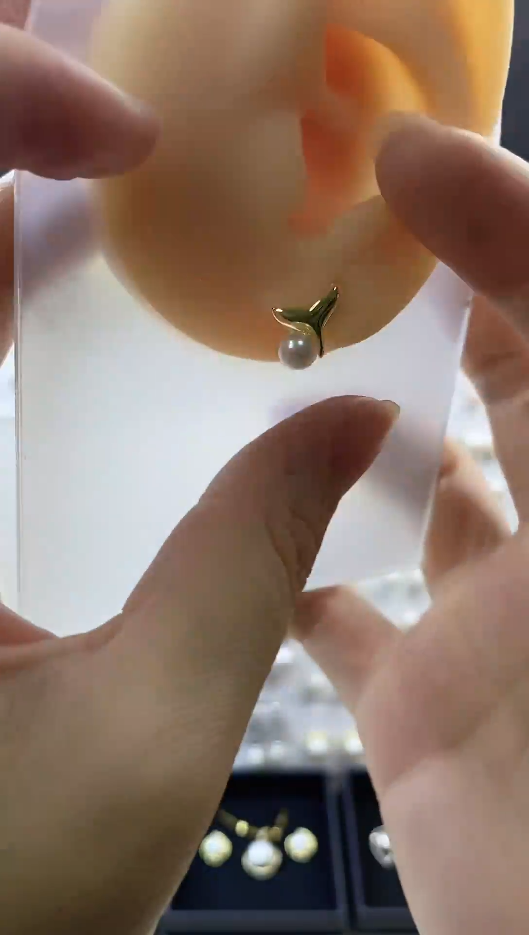 合金耳饰淡水珍珠96