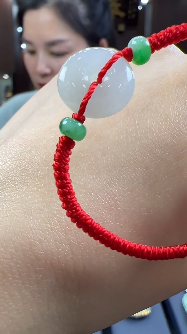 【闪购商品】翡翠挂件未镶嵌平安扣宝宝手绳
