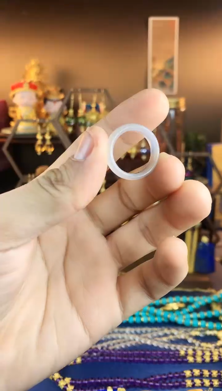 【闪购商品】玛瑙/玉髓戒指未镶嵌白色戒指