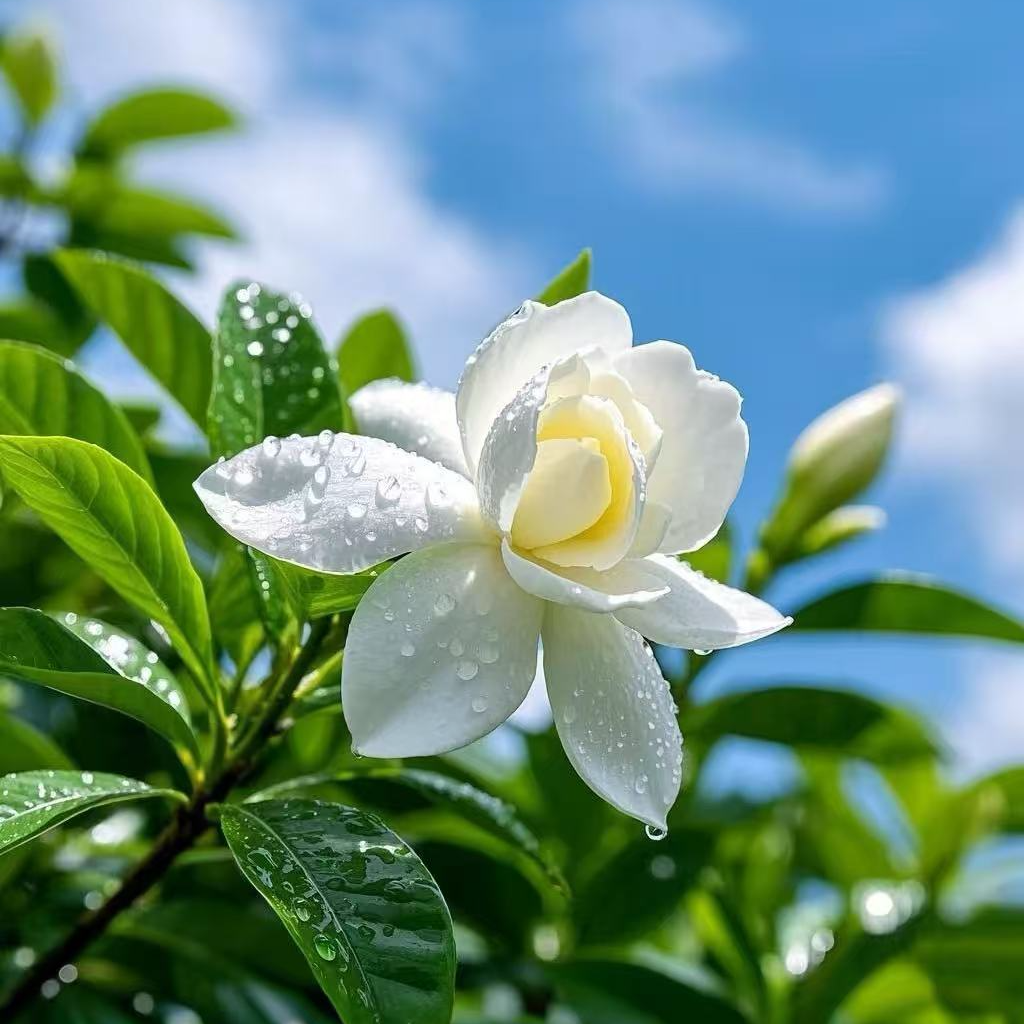 大飘枝栀子花 高山海岛栀子花盆景 小叶春花杜鹃花生桩 一物一拍