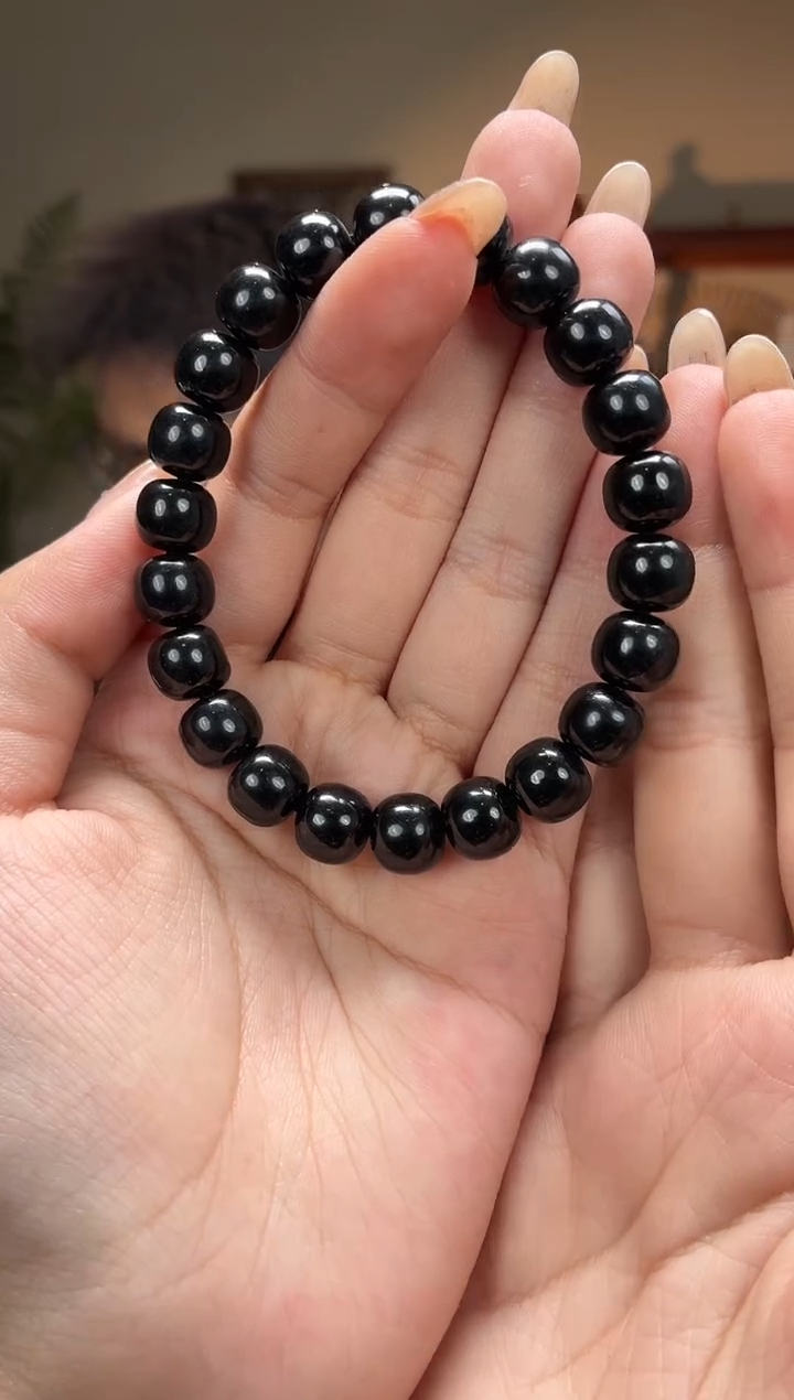 未镶嵌手串和田玉墨9-10老