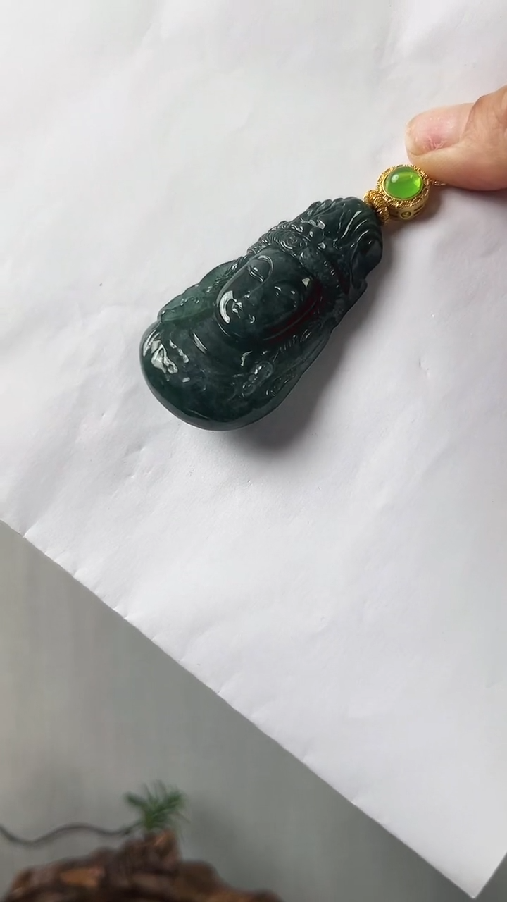 【闪购商品】翡翠颈饰未镶嵌观音头