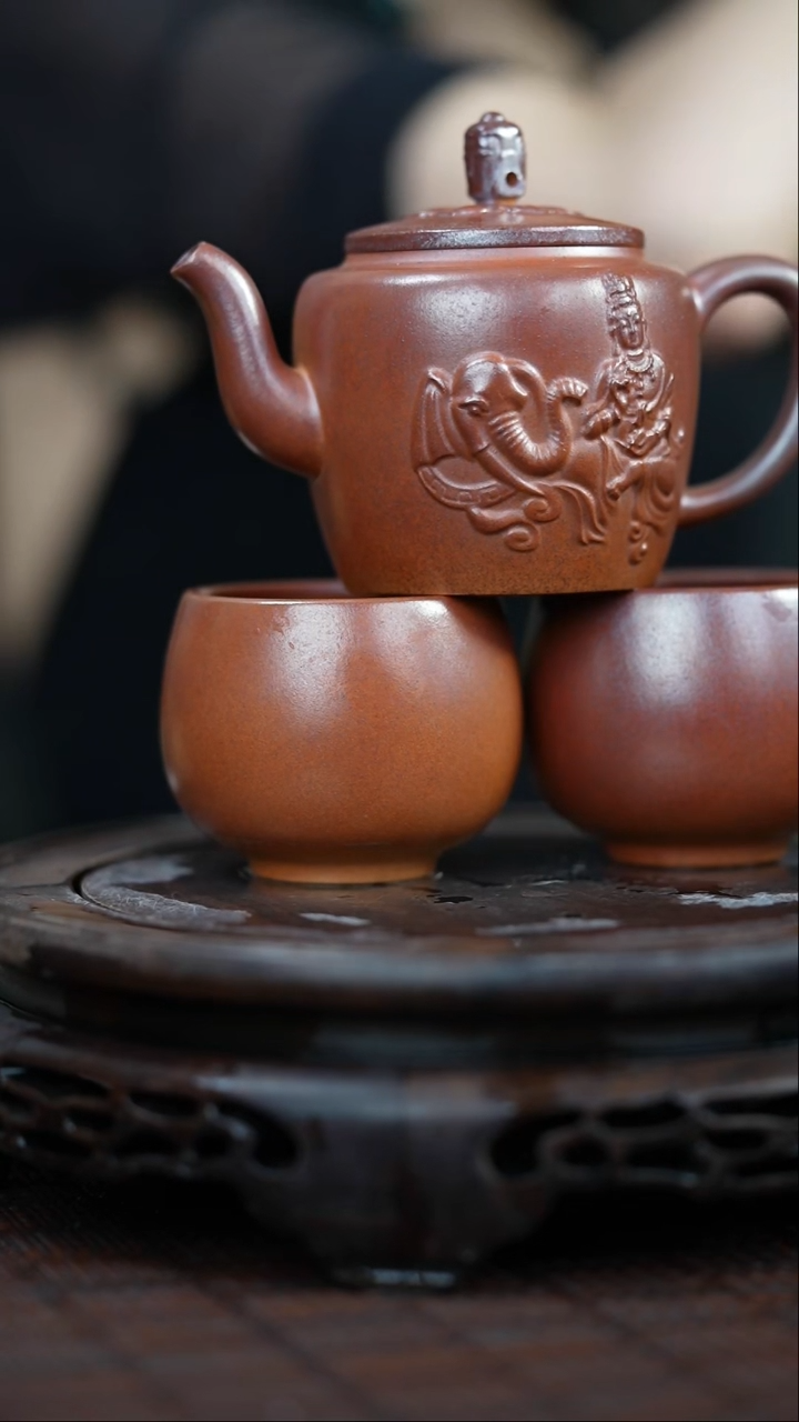茶壶紫砂宜兴岁颐传砂原矿全手12+两个杯子