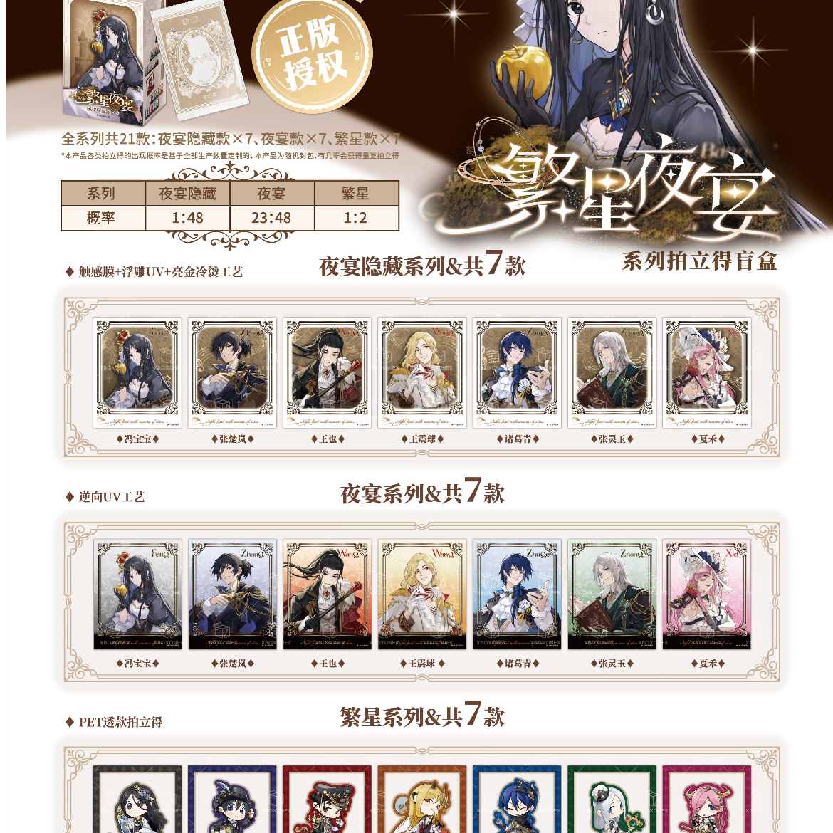 【繁星夜宴拍立得吧唧】一人之下吧唧徽章盲盒盲袋拍立得
