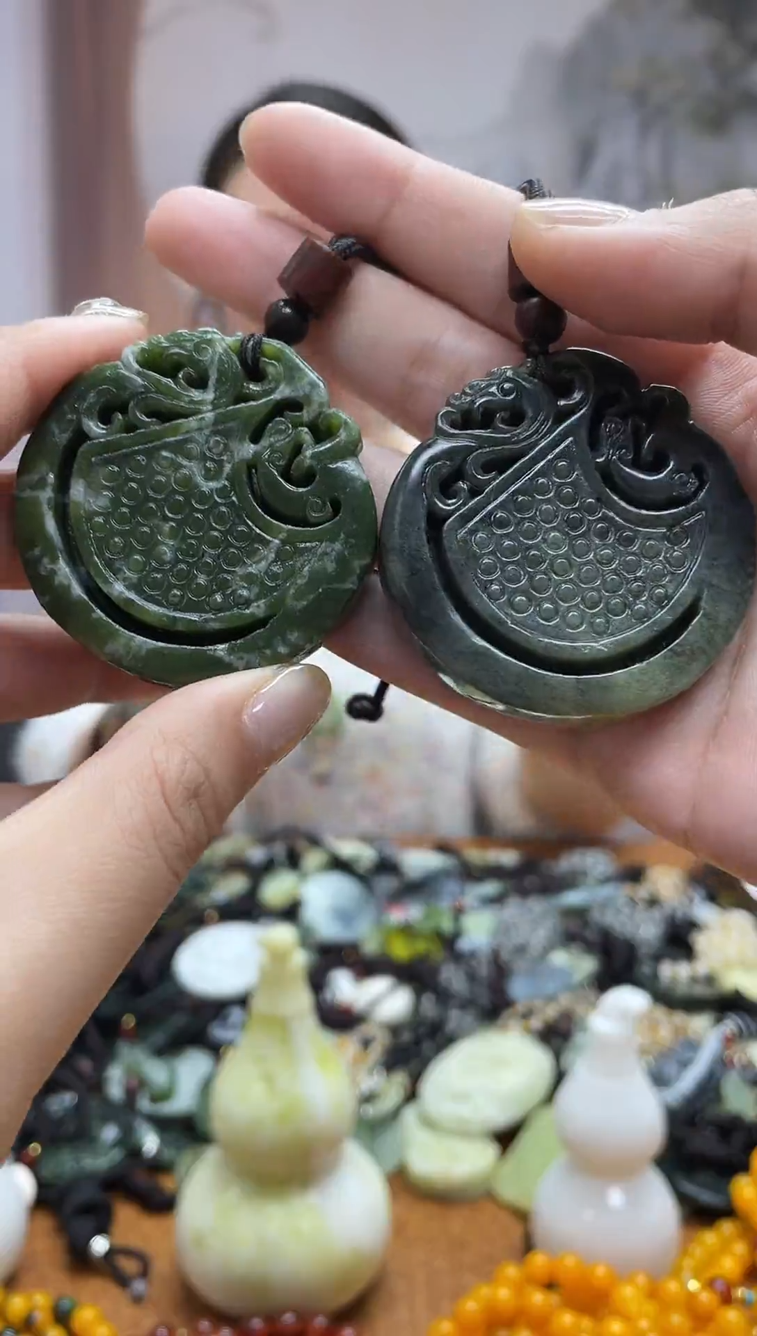 未镶嵌岫玉吊坠多样性发货拍一发一