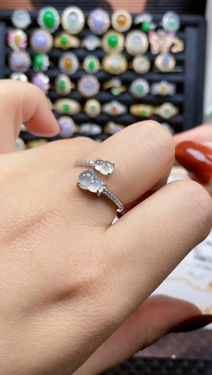 银S925镶嵌戒指翡翠272