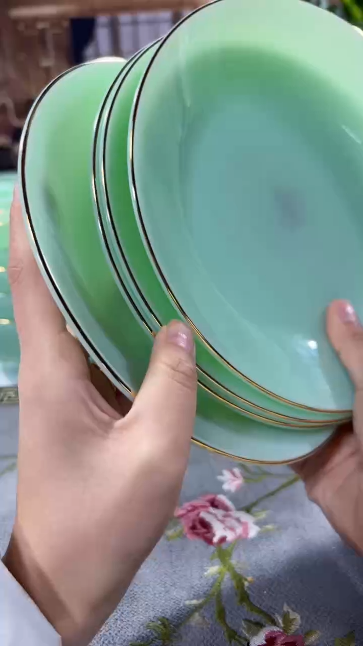 【闪购商品】...8英寸深盘4个  玉瓷【贝美】