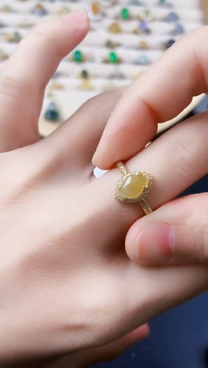 【闪购商品】翡翠戒指银S925镶嵌156686