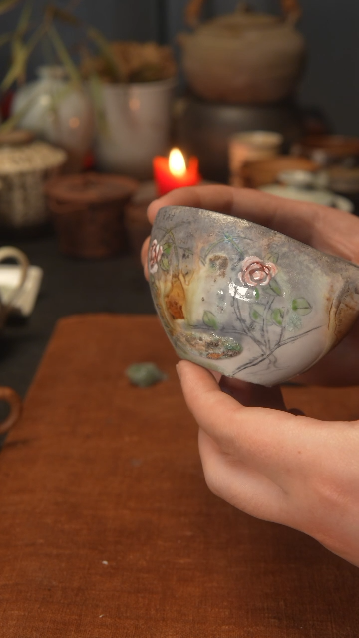 【闪购商品】毛了老师粉彩公道杯柴烧公道杯