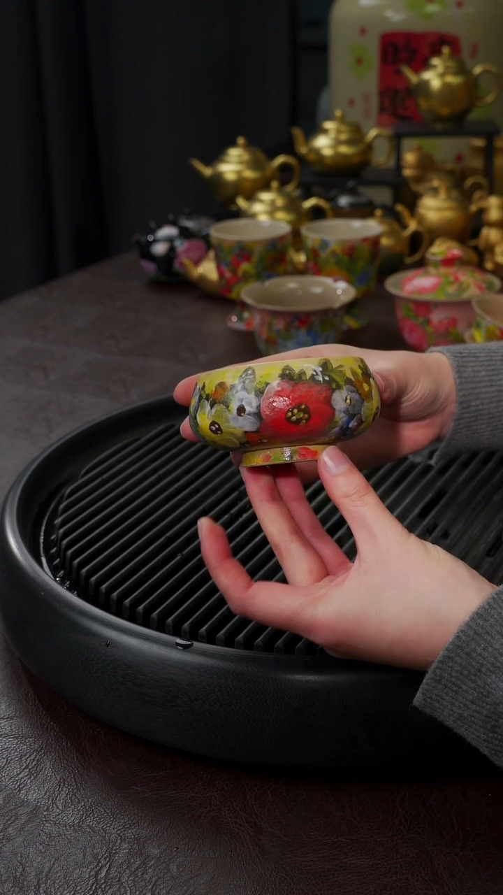 【闪购商品】杯【宜景窑莫奈的花园】手绘钵盂杯