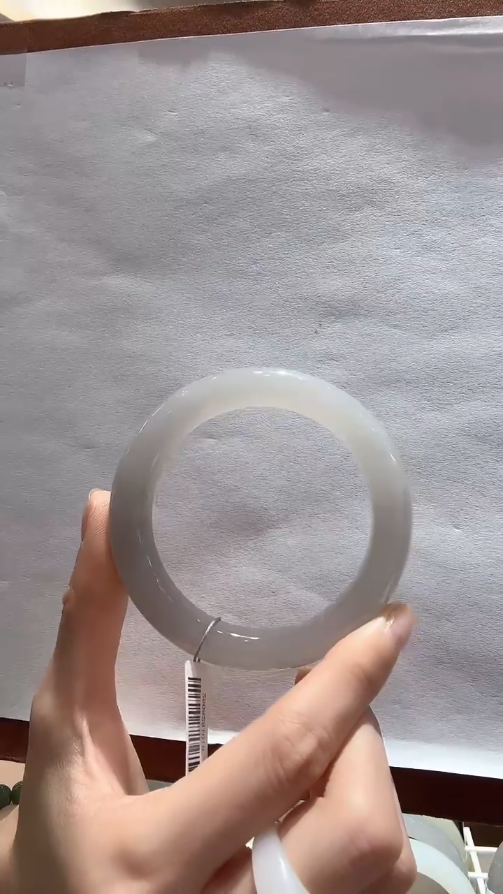 未镶嵌手镯和田玉【4】冰烟紫55