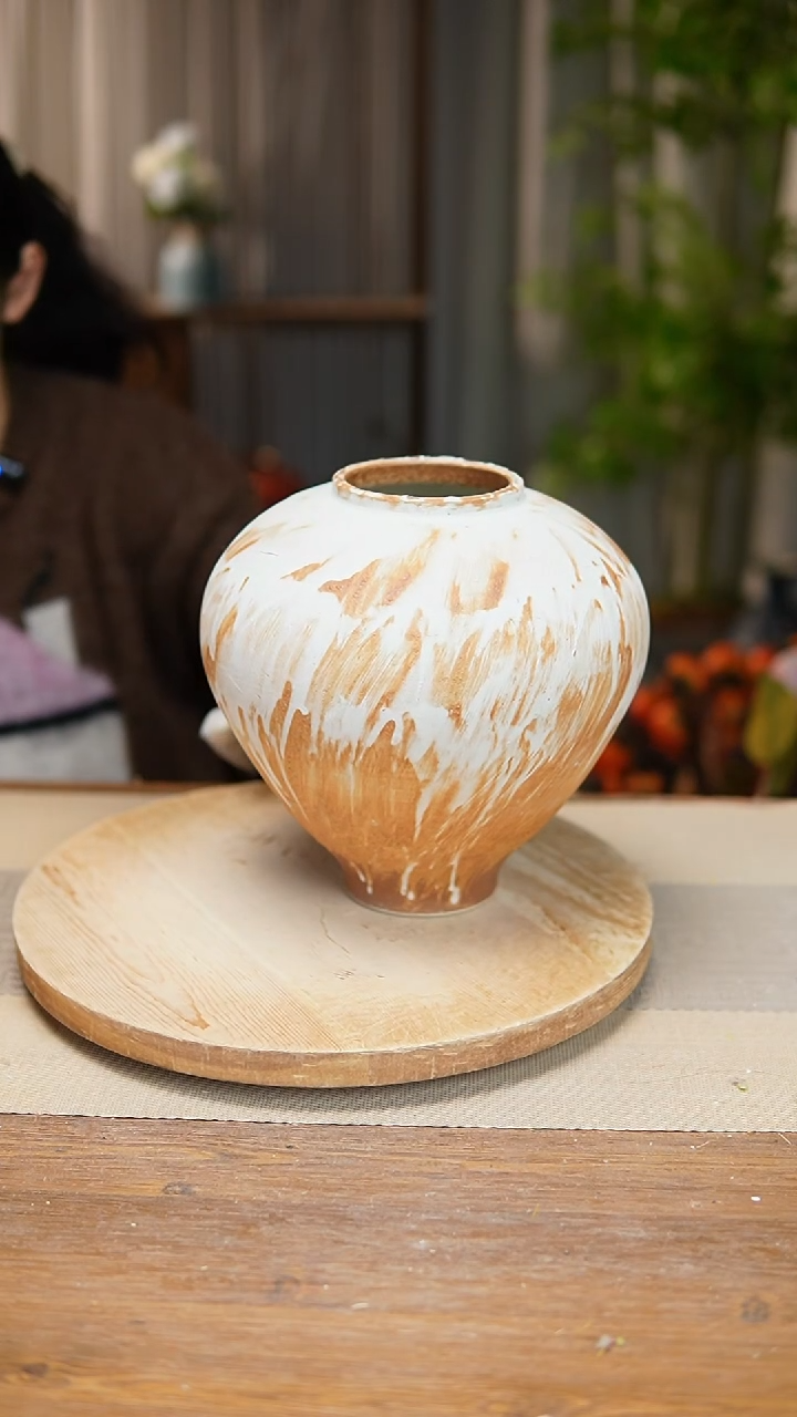 【闪购商品】陶瓷花器诧寂黄月亮罐