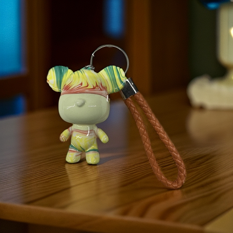 流体兔迷你钥匙扣 手工艺品成品随机发