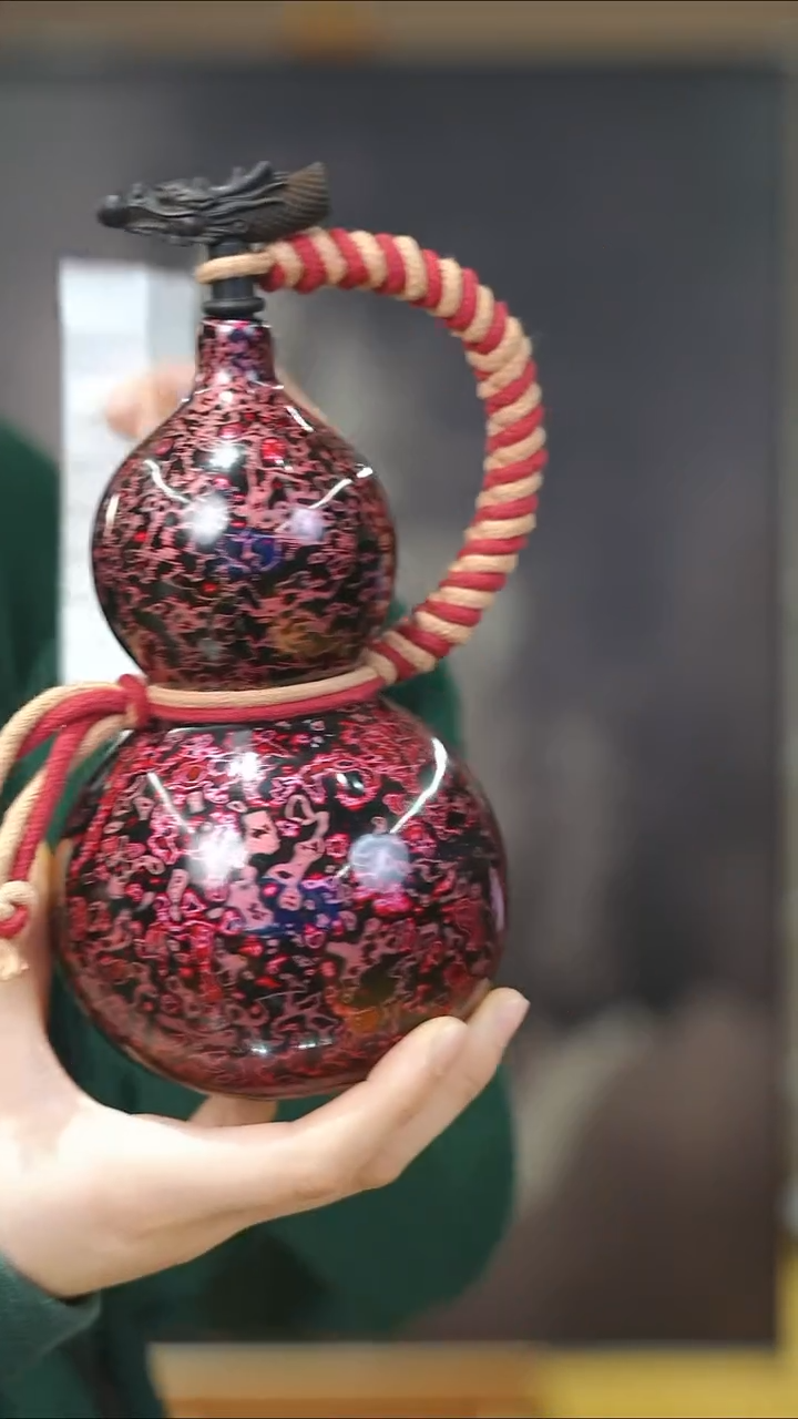 【闪购商品】XG284漆艺酒葫芦不包手串及旋转底座