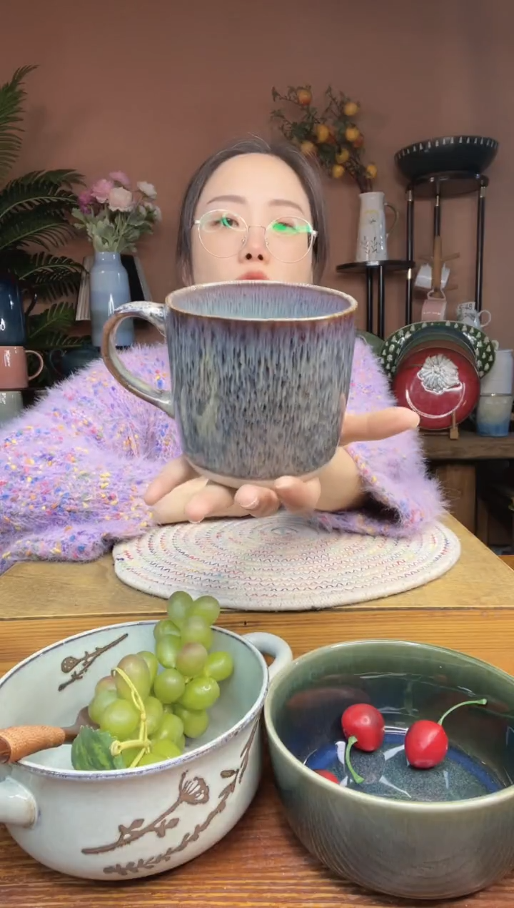 陶瓷450毫升左右水杯 微瑕疵