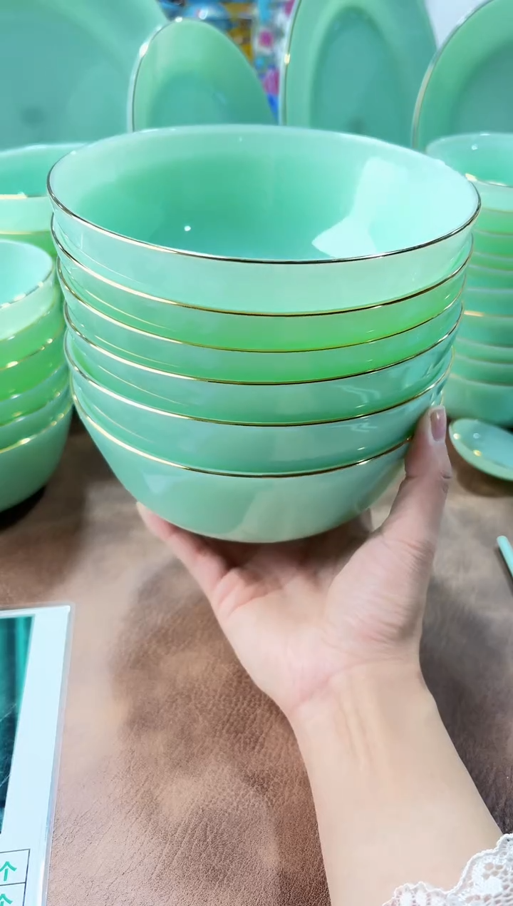 玉瓷6.5英寸面碗6个