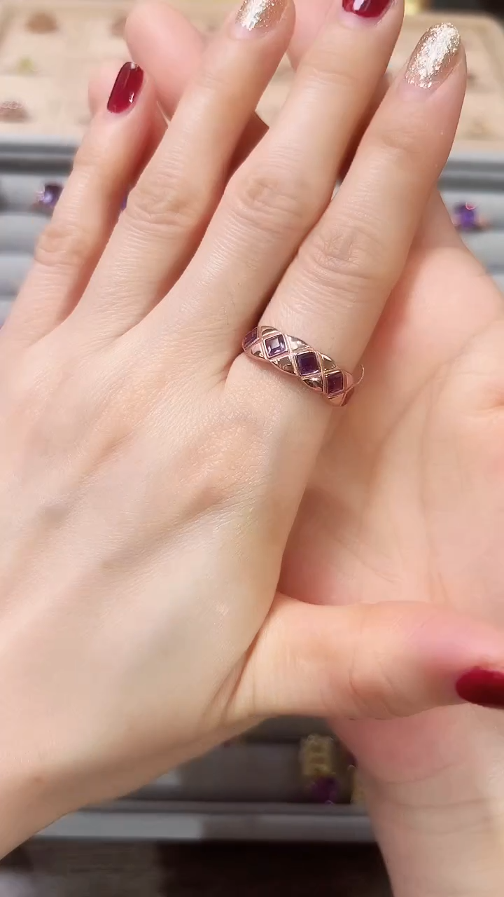 【闪购商品】水晶戒指银S925镶嵌09天然宝石