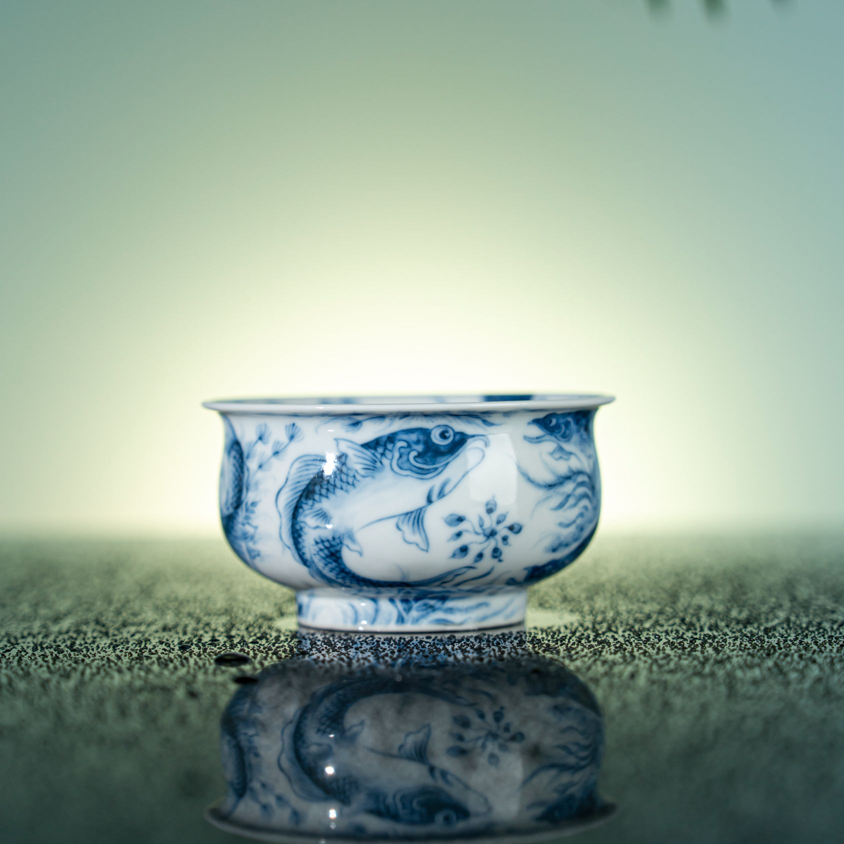 【央广非遗】望月怀古满绘鱼藻高炉式杯 wyhg556纯手工主人杯