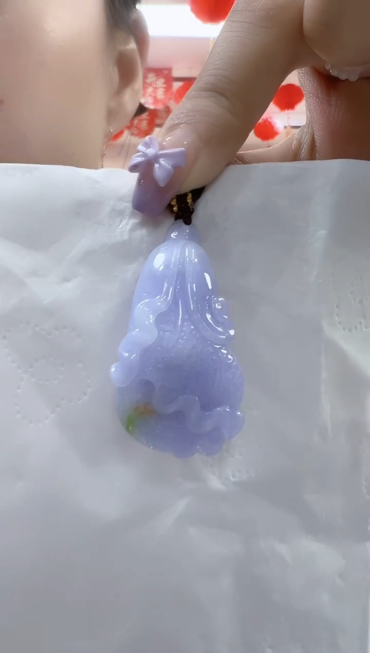 翡翠未镶嵌颈饰孤品白菜高43宽25厚11