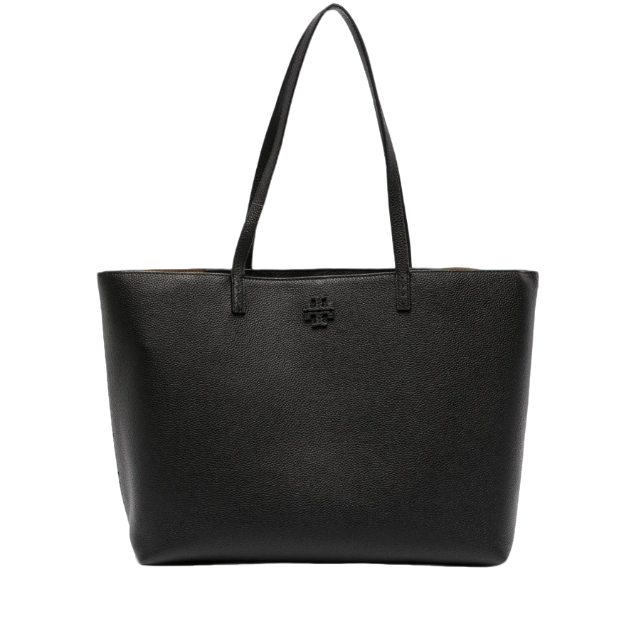 未使用 TORY BURCH/汤丽柏琦 McGraw双T牛皮革大号托特包 152221