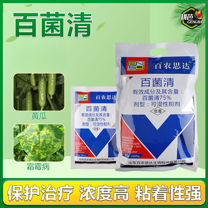 75%百菌清 蓝粉果树蔬菜叶斑霜霉白粉炭疽病菌保护性用药喷施粉剂
