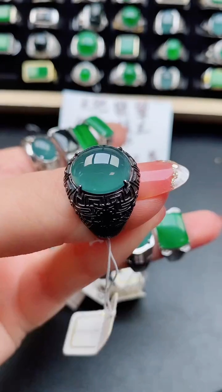 【闪购商品】翡翠戒指银S925镶嵌21212112