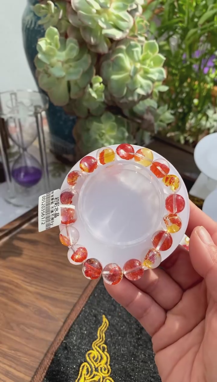 【闪购商品】水晶手串未镶嵌锦鲤胶花11+